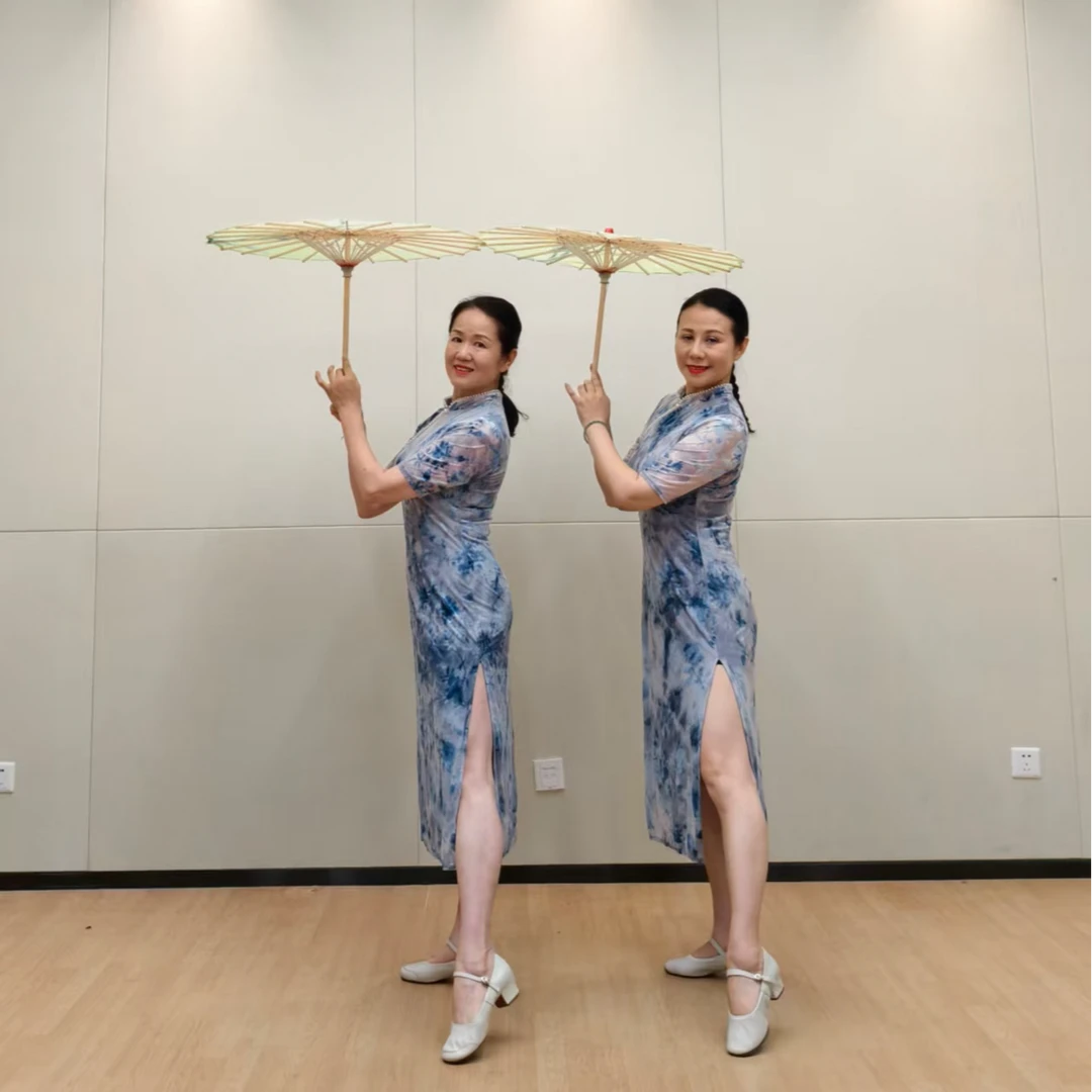 花与影新舞故乡情同款古典舞蹈服2025新款扎染植绒旗袍身韵旗袍