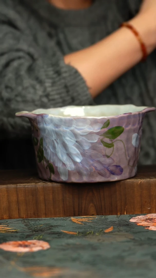 杯釉下彩手工手绘同款陶器