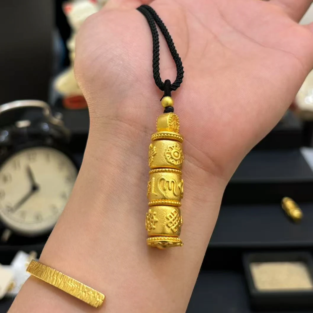 合金吊坠 【六字箴言吉祥八宝吊坠】六字真言手工气质时尚实心挂坠