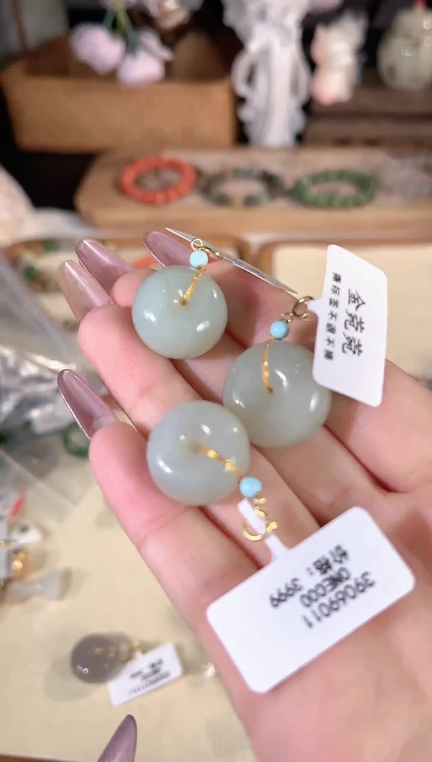 吊坠(不含链)银S925镶嵌和田玉多样性发其一孤品默认微瑕