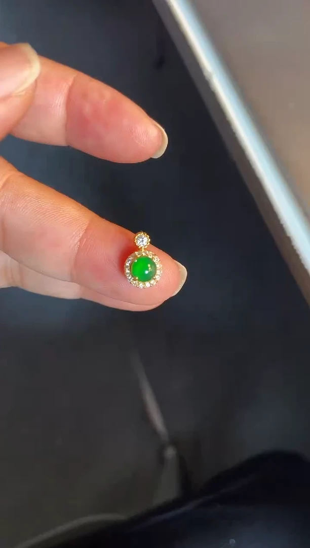 吊坠(不含链)银S925镶嵌翡翠1