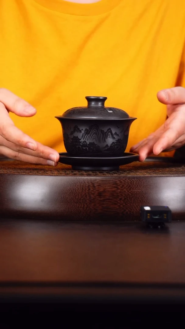茶壶紫砂石黄盖碗150CC19
