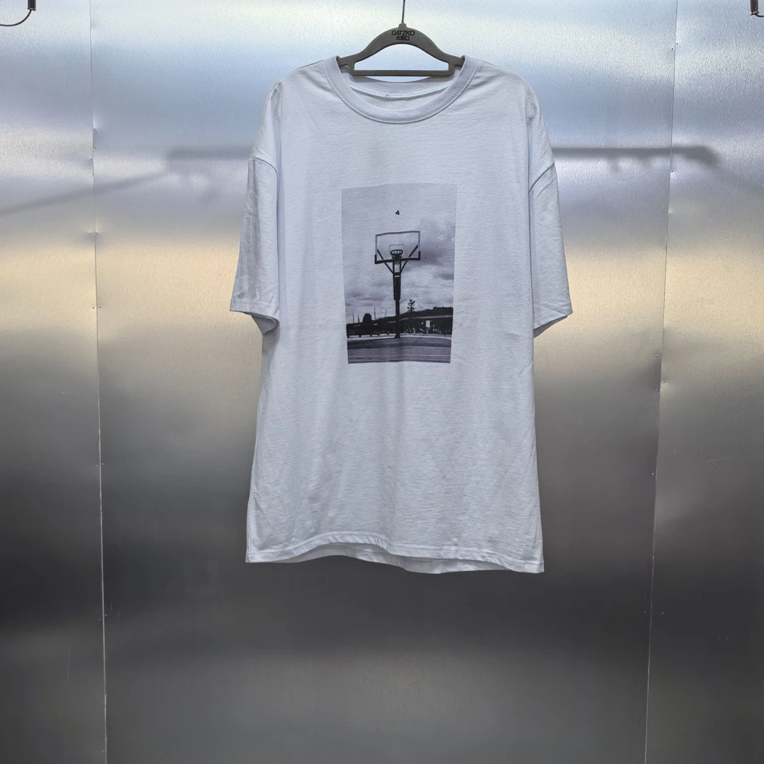 A03-40304-TX（微瑕）正面篮球框印花时尚圆领半袖