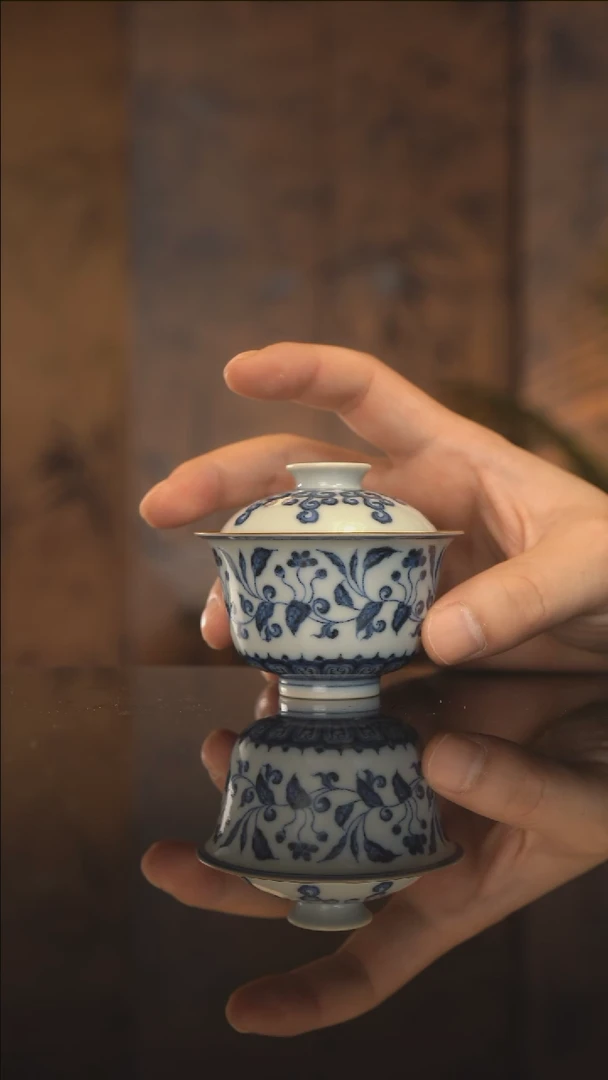 且斋海棠花盖碗1111111111