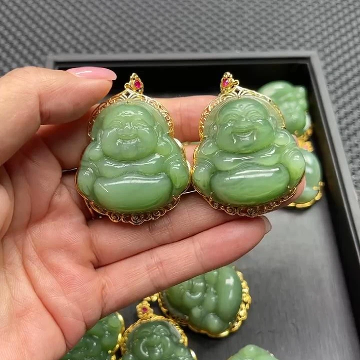 【老郑家】18K金和田玉佛公吊坠 多样性发1件不带链 1876