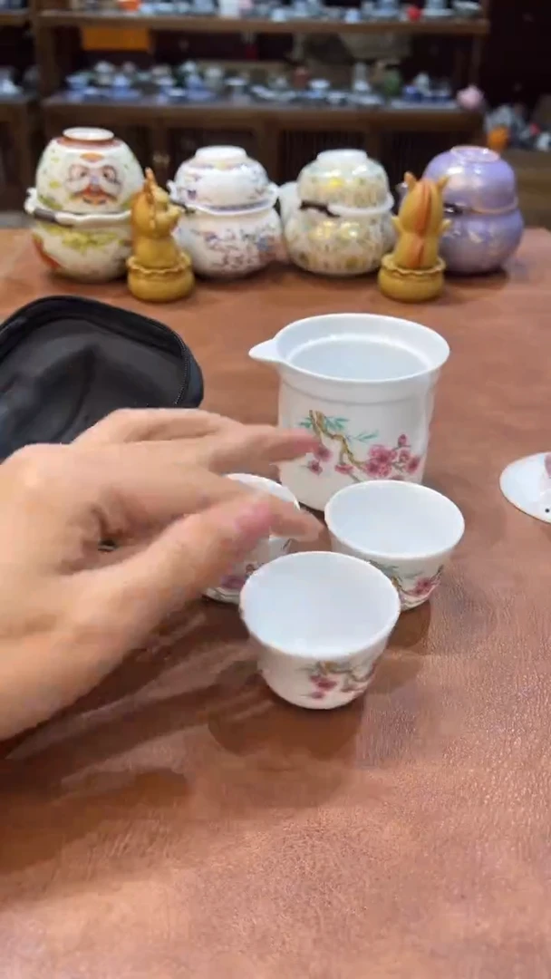 真的很便宜会开片的旅行茶具