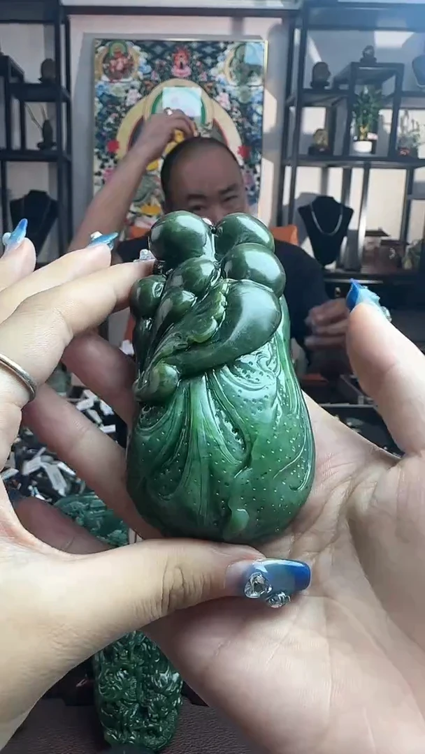 未镶嵌和田玉把件手把件白菜