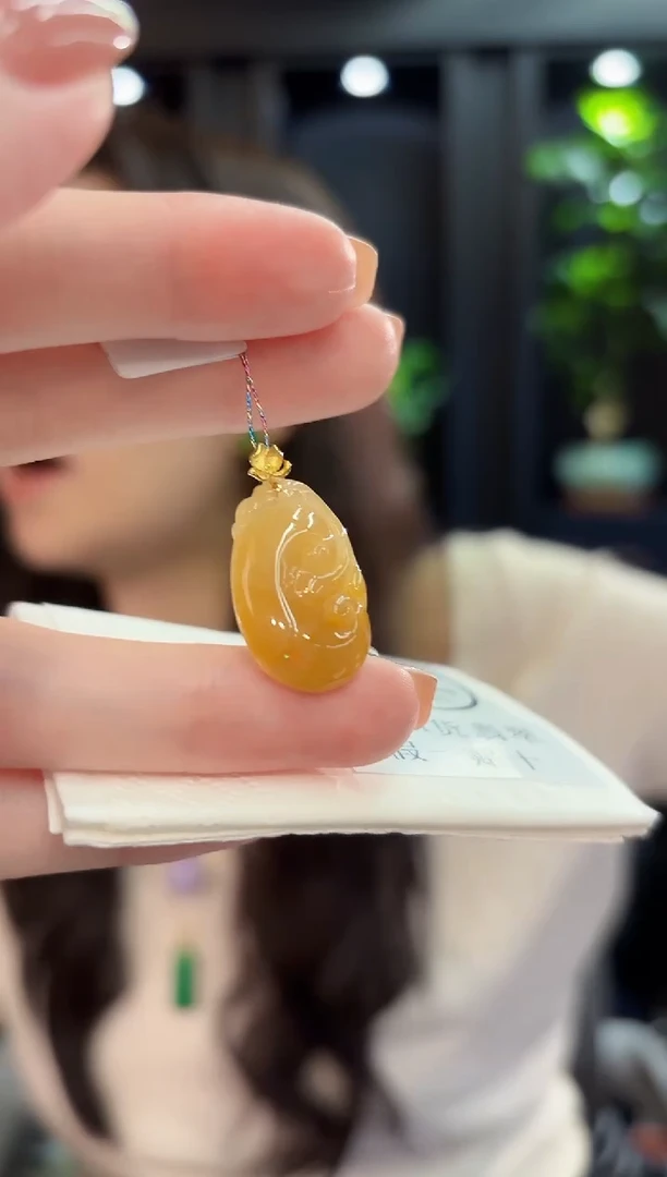 吊坠(不含链)18K金镶嵌翡翠 缅甸A货/支持复检/一件