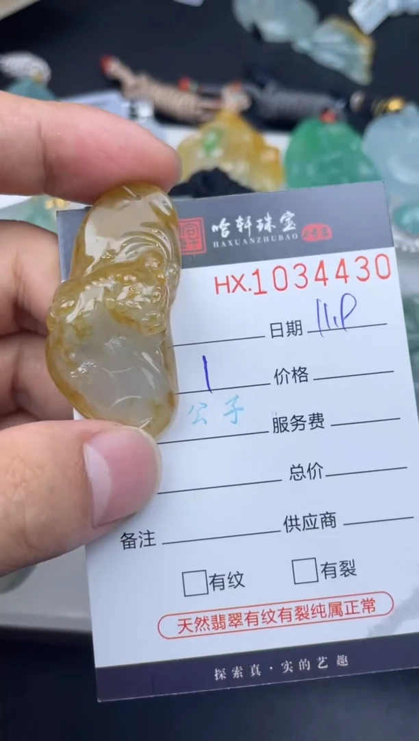 吊坠(不含链)未镶嵌翡翠哈轩  挂件1