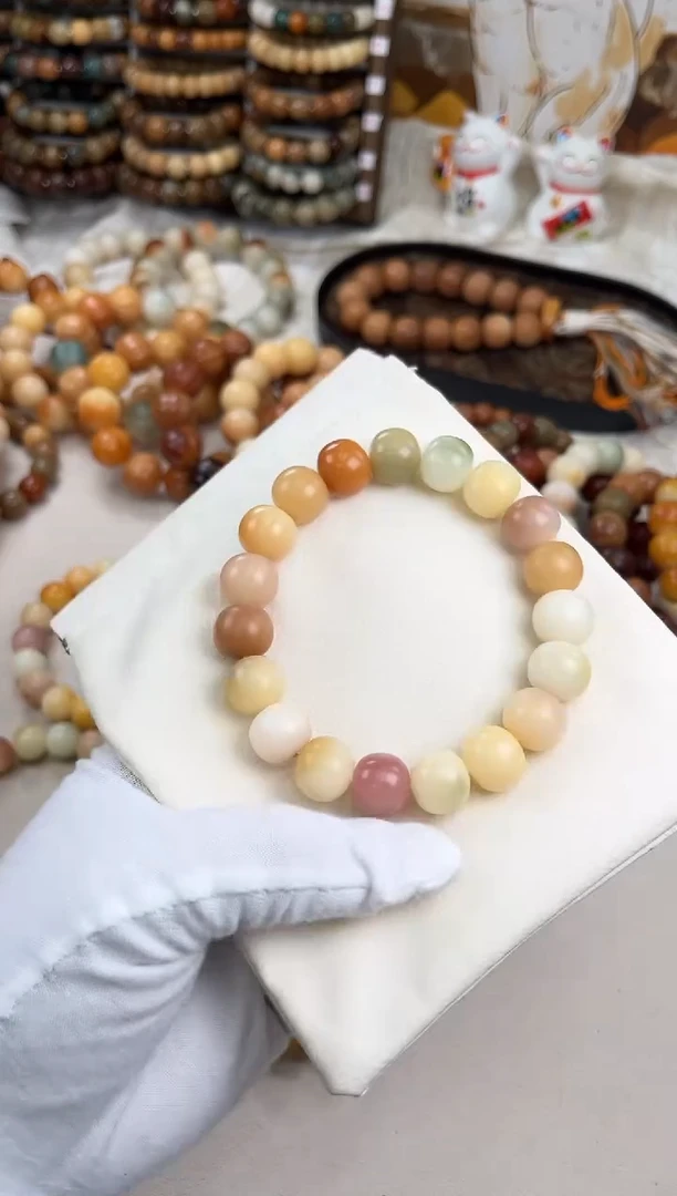 菩提根/象牙果手串a633卡14 干磨瑕疵