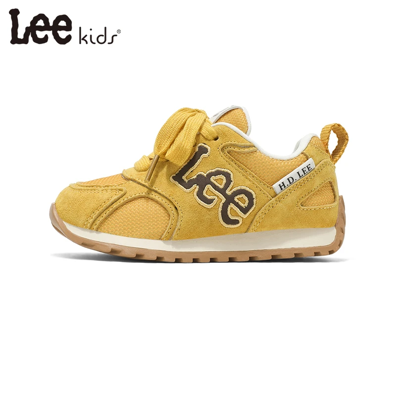 Leekids真皮系列童鞋男童女童秋季新款真皮运动鞋休闲鞋透气学生