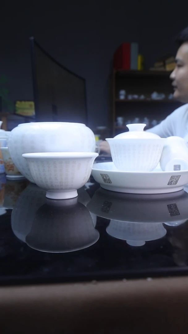 景德镇全手绘本银手写心经全篇五件套