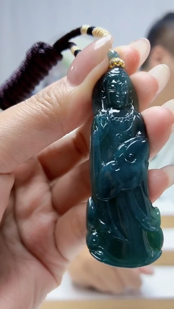 未镶嵌定制翡翠4898MM-毛货挂件67