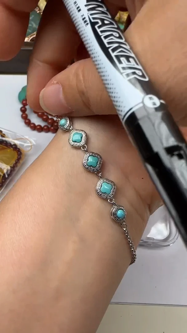 9K金镶嵌绿松石他发嘀咕嘀咕怀疑他