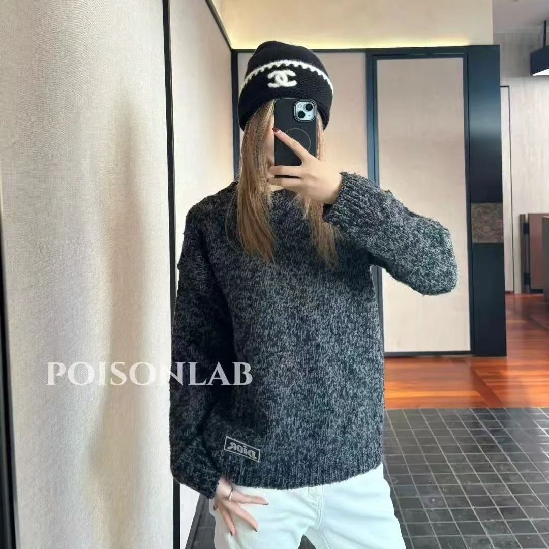 未使用 DIOR/迪奥 深灰色童装针织羊毛套头毛衣｜杭州实体买手店