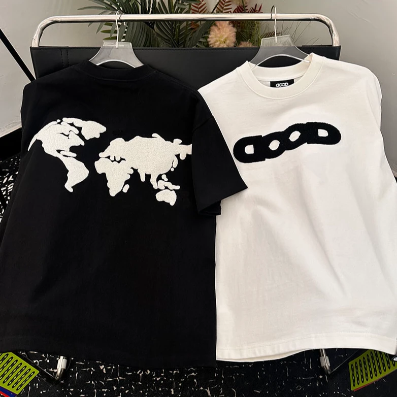 KAHOO GD毛巾绣短袖T恤男女同款380克【GDC02】