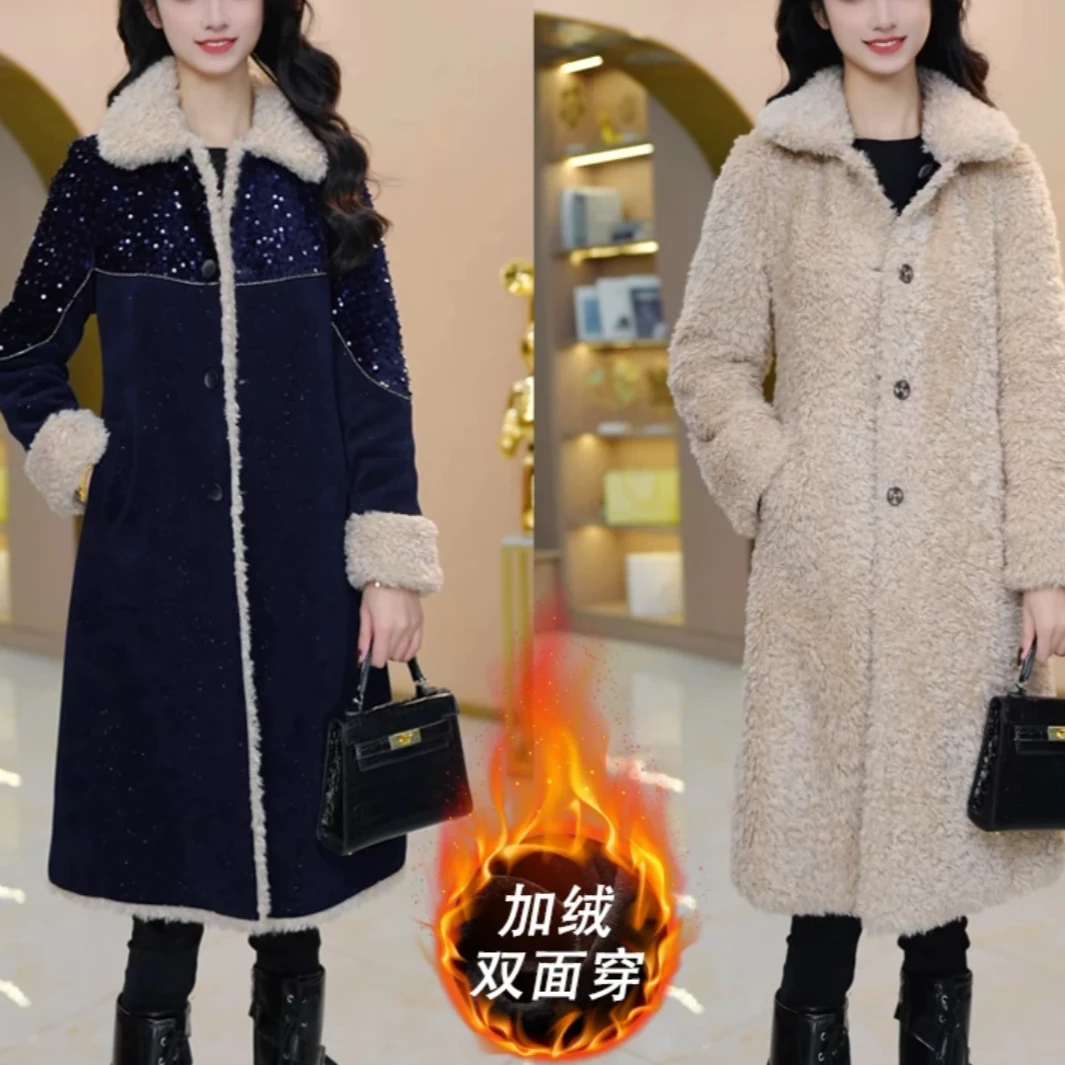 彩萱服饰【双面穿】优雅气质时尚大气减龄收腰显瘦外套M-4XL-28688