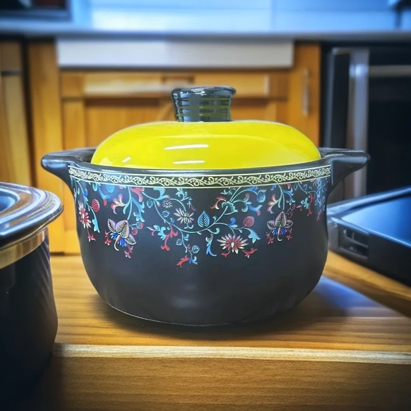 缠枝莲好运连枝大砂锅-KMJ