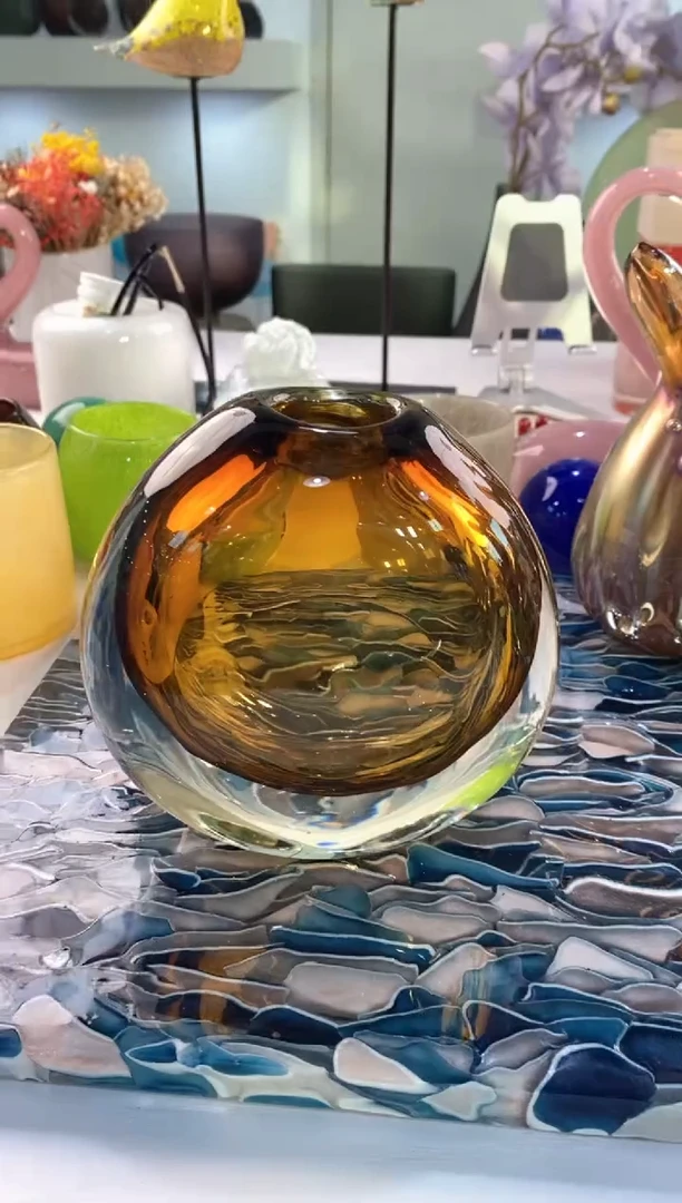 【闪购商品】琉璃慕忆家花瓶微瑕