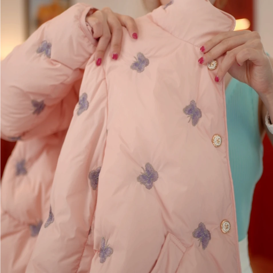 甜甜--2025爆款白鸭绒时尚羽绒服外套女W55Q38849