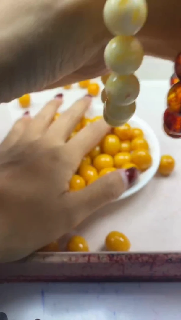 【闪购商品】蜜蜡颈饰未镶嵌w2128二代老花蜡枣珠16*14m10