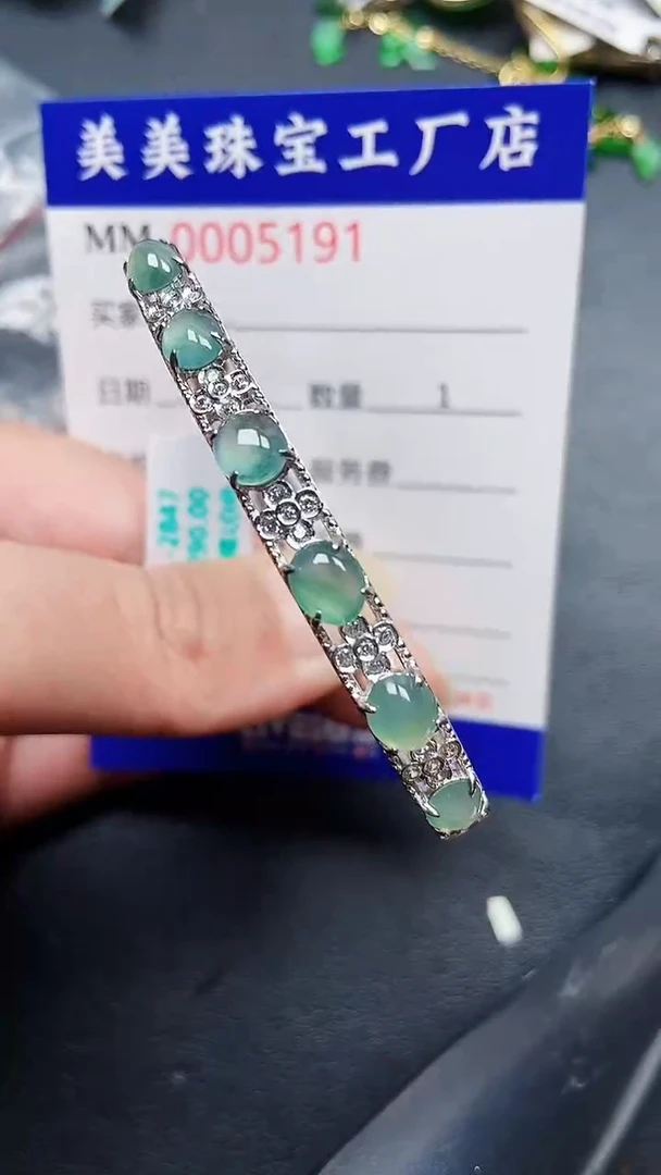 颈饰银S925镶嵌翡翠5191