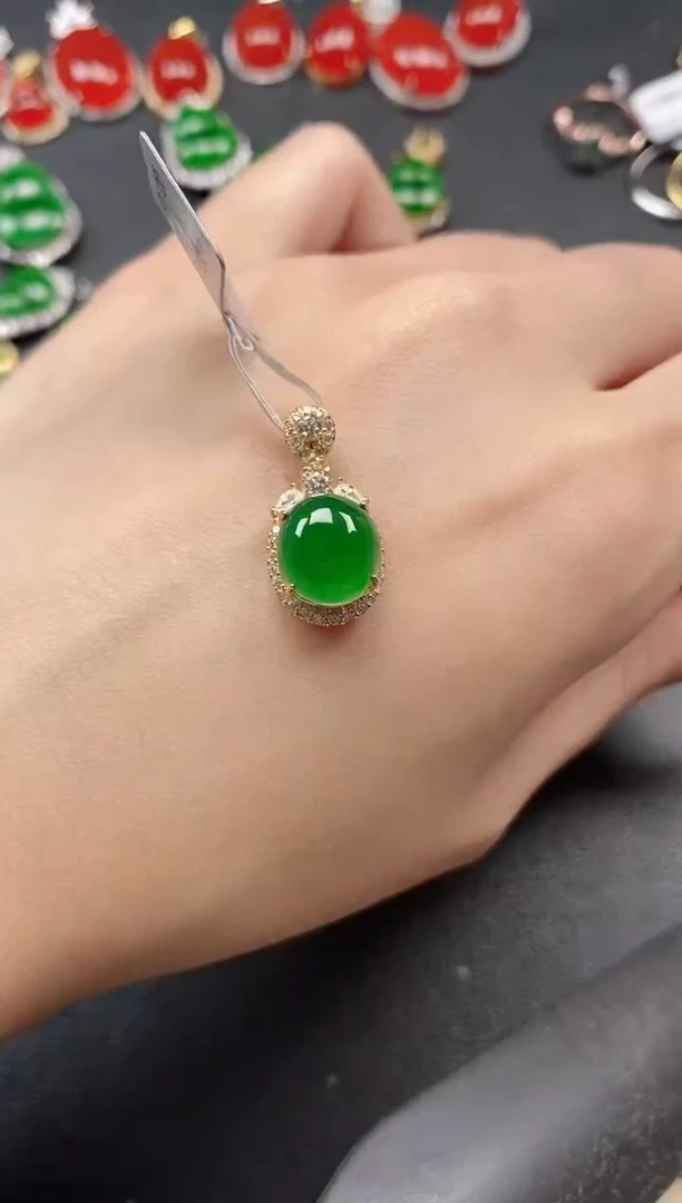 银S925镶嵌戒指翡翠51151