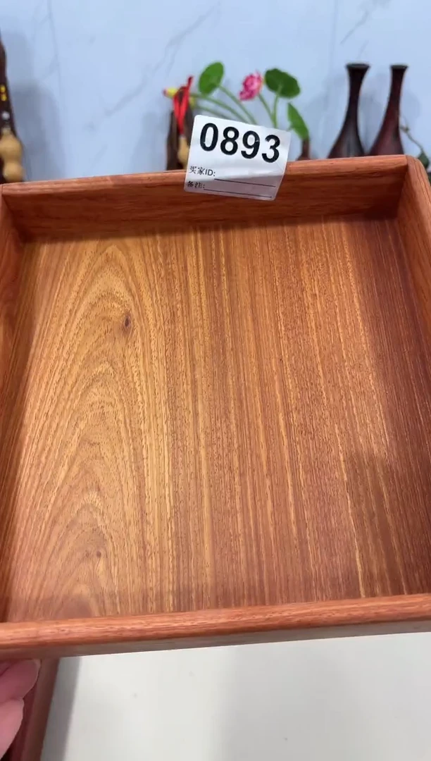 木福利缅花榫卯结构收纳储物23/23/4.8