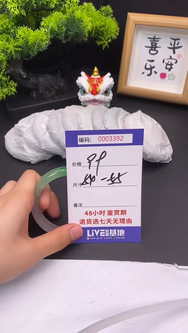 未镶嵌手镯翡翠0003392