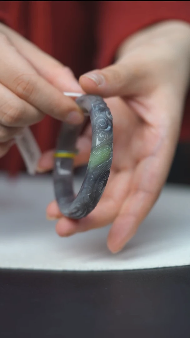 未镶嵌手镯和田玉HT130157 凤凰镯 圈口59