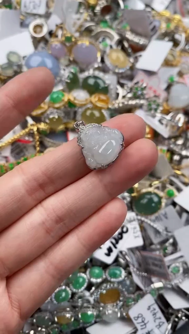 银S925镶嵌戒指翡翠222   6