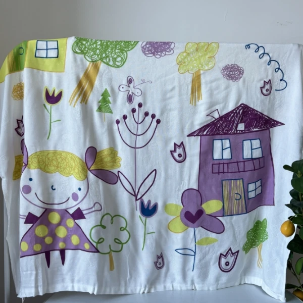 【3285】 米乐熊 童年纱布毯