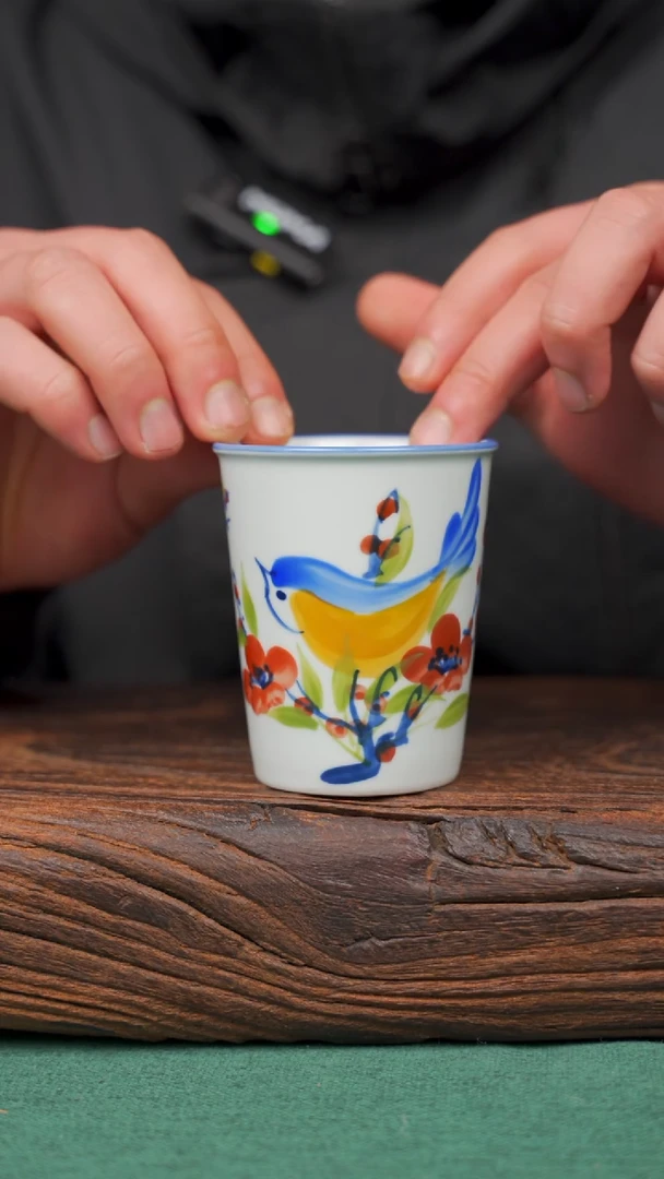 【闪购商品】瓷片1寻一缕瓷香杯釉下手工手绘瓷器