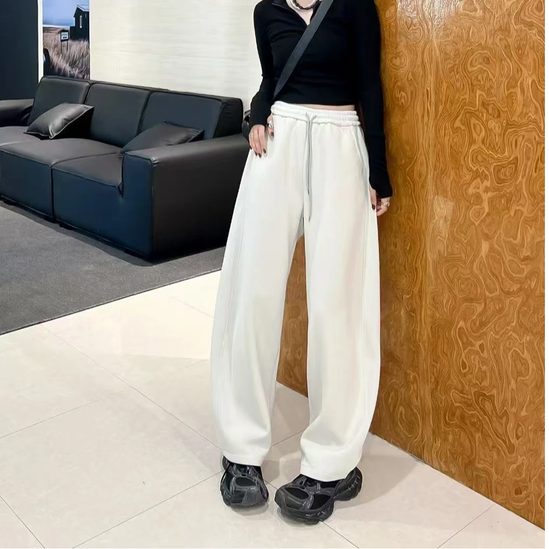 椿山汇  韩系百搭显瘦阔腿裤弯刀裤8280（常规款）