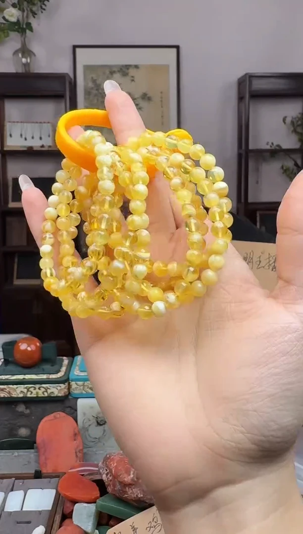 蜜蜡颈饰未镶嵌01401-6mm-多样性发其一