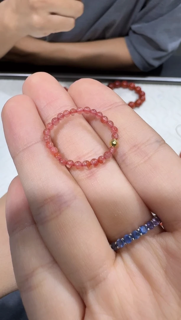 南红玛瑙戒指18K金镶嵌X0611-013-302