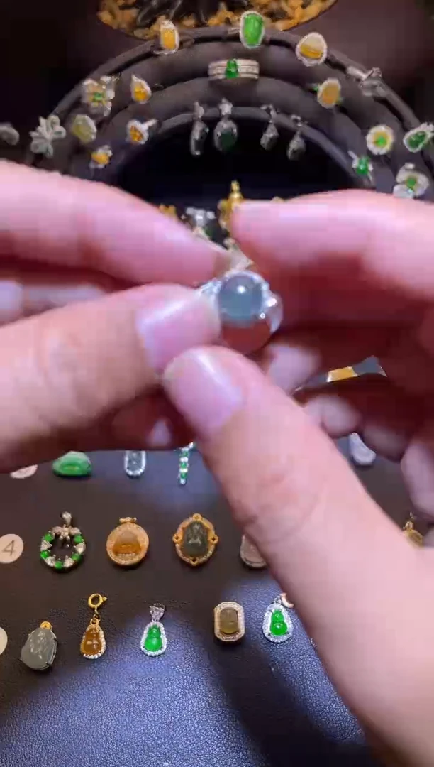 吊坠(不含链)银S925镶嵌翡翠1