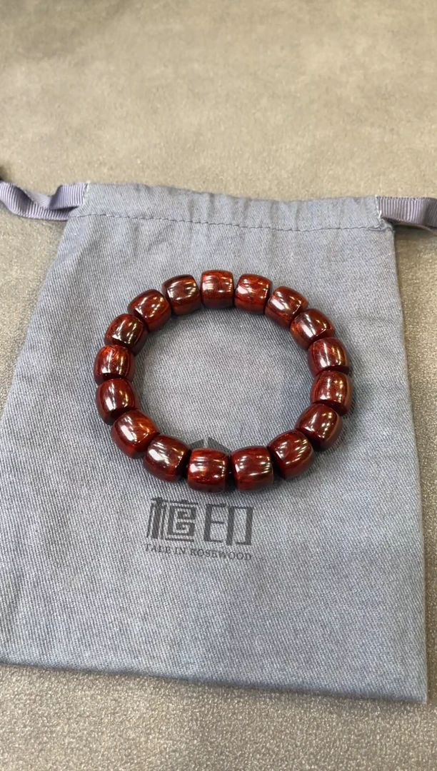 檀香紫檀（小叶紫檀）手串/手链印度小叶紫檀  12x13