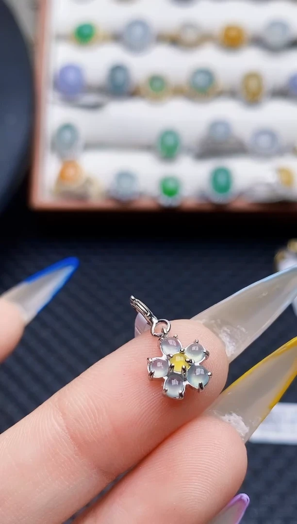 银S925镶嵌戒指翡翠6036