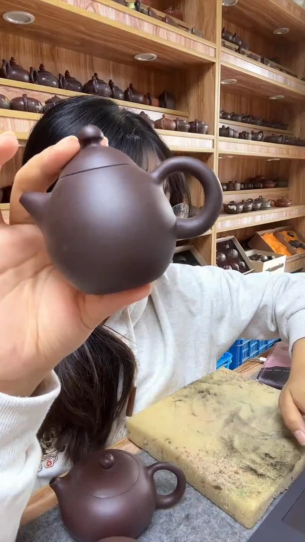 茶壶紫砂龙蛋150cc紫泥