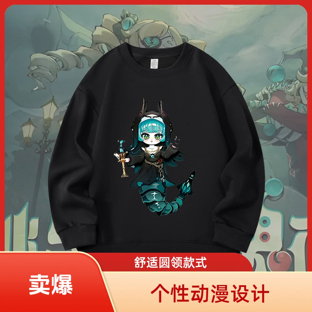 新款蛋仔派对联名卫衣逃出惊魂夜艾琳佩姬雷蒙德女女童加绒打底衫