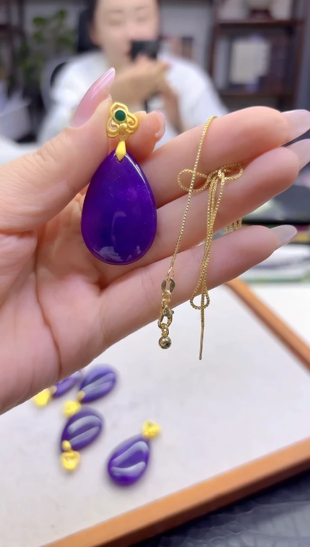 苏纪石（舒俱来）14K金镶嵌吊坠(赠链)DIY款D243