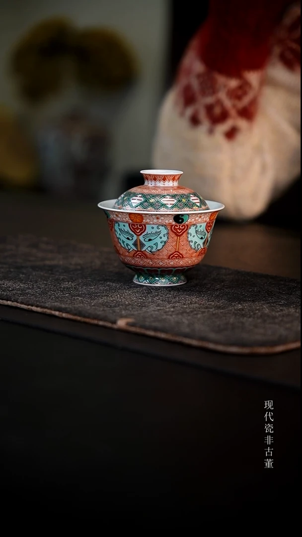 瓷片一点堂康熙五彩。。