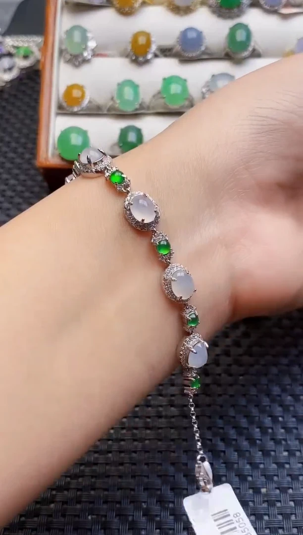 银S925镶嵌戒指翡翠2299