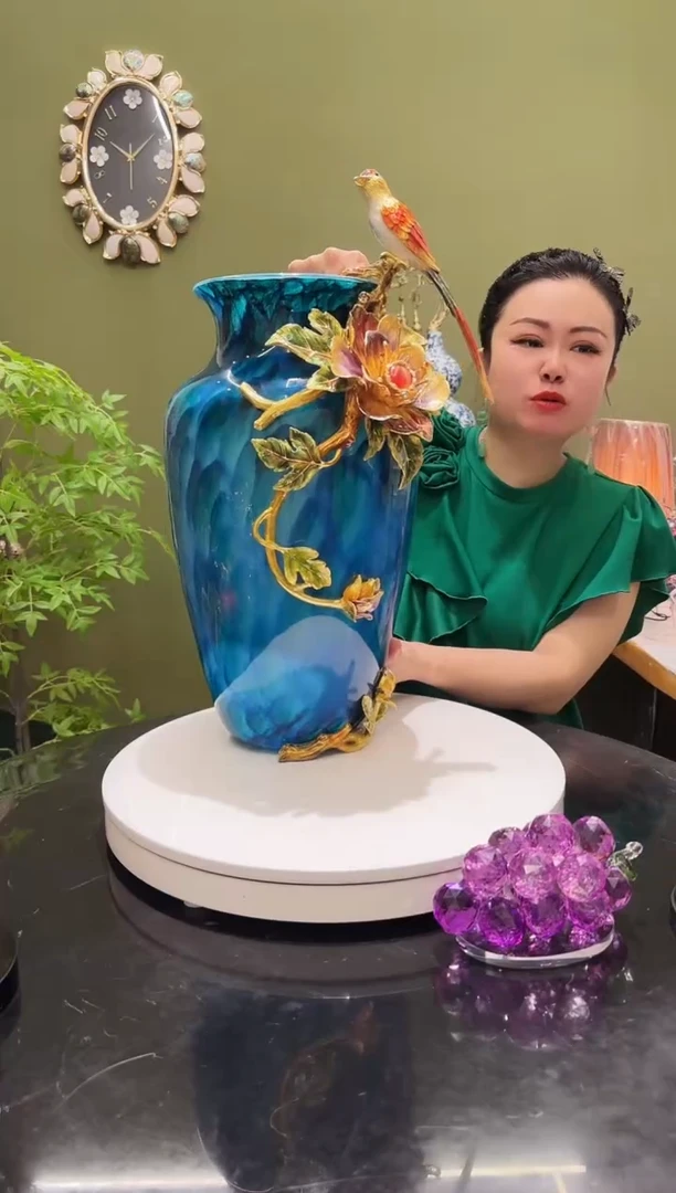 琉璃珐琅彩 大号花瓶