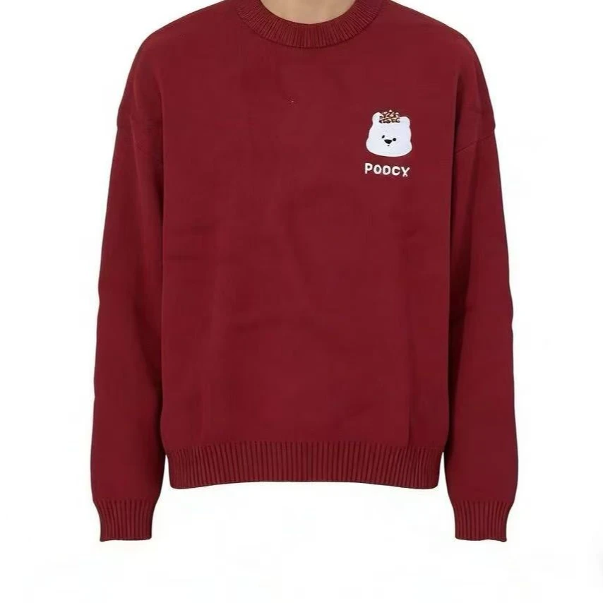 23-3#百搭针织衫卡通动漫毛衣长袖厚款满印时尚加厚印花套头