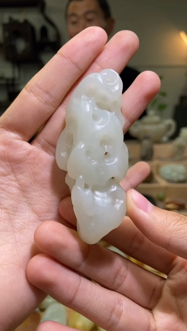 未镶嵌和田玉摆件新疆和田玉米芾拜石摆件