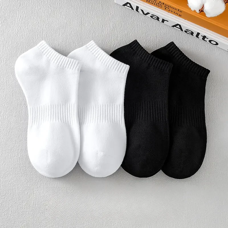 100%新疆棉欧若风男女短中高筒薄款防臭百搭纯色棉袜吸汗运动袜