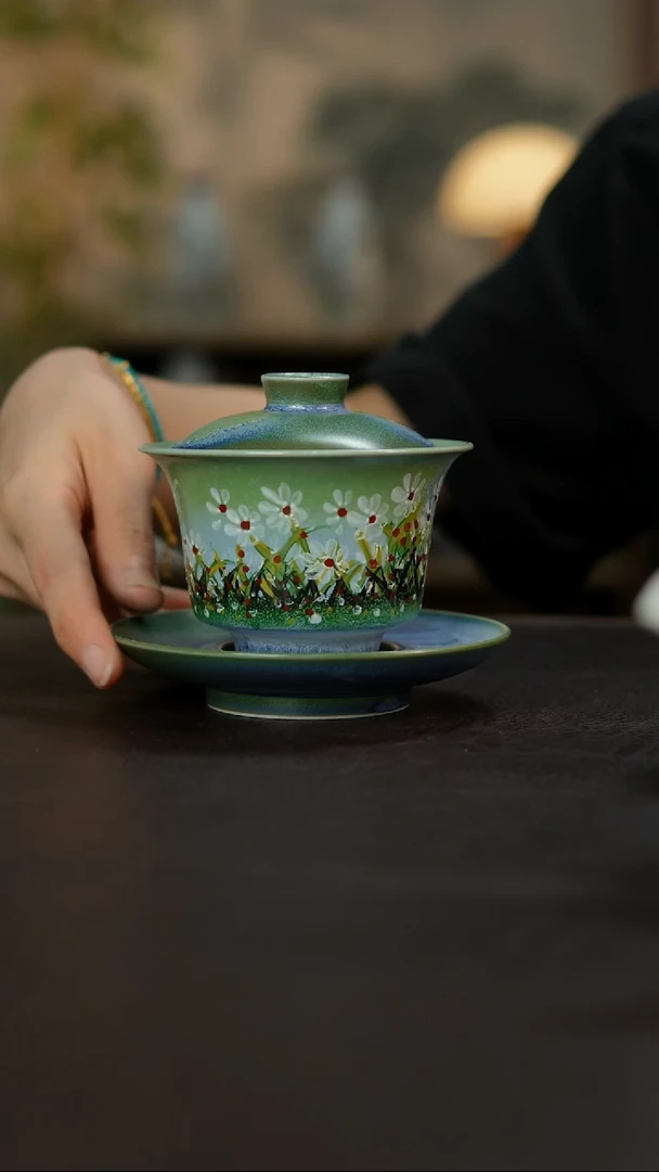 杯景德镇陶瓷杯碗柴烧多人