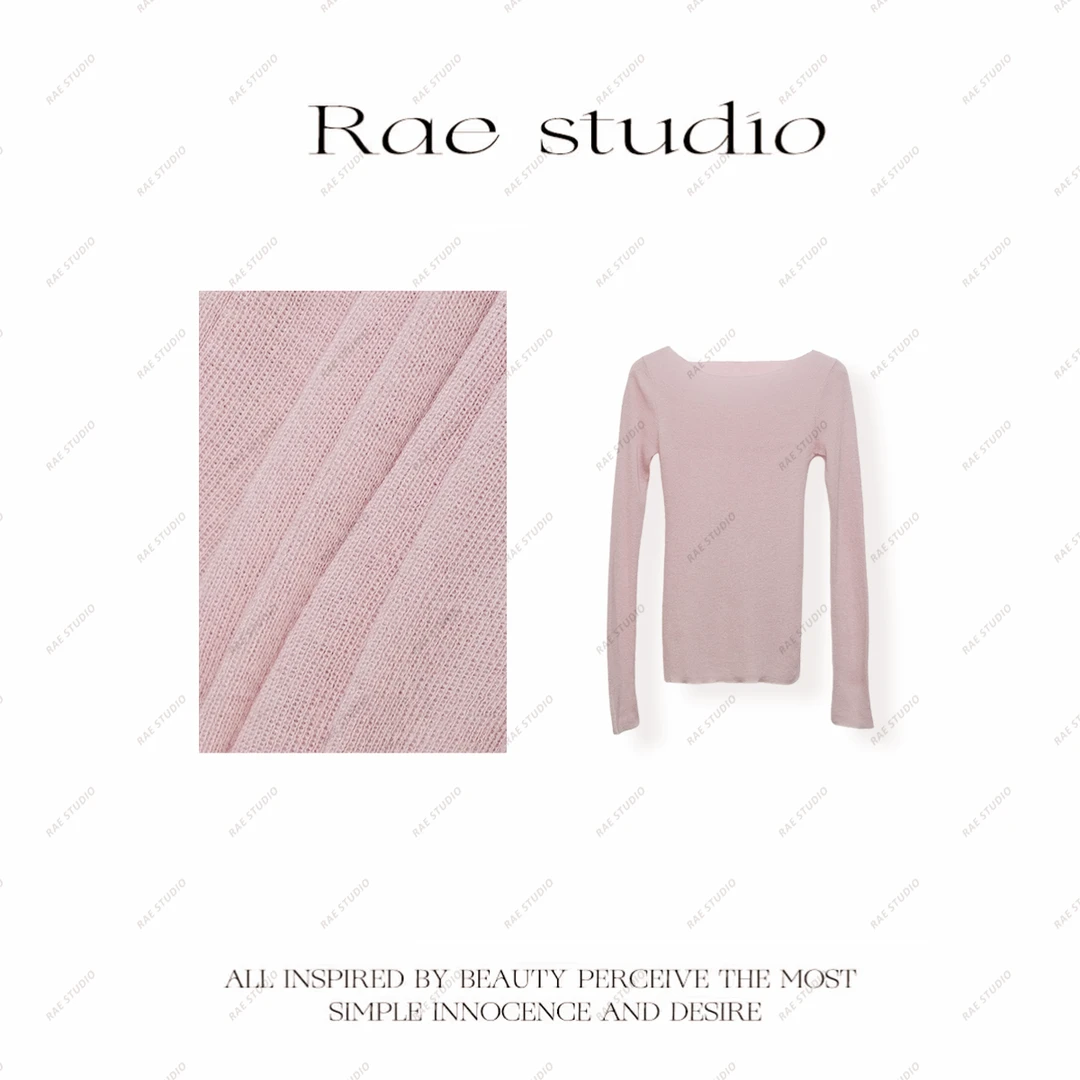 【Rae】极简风温柔百搭氛围感秋冬圆领长袖针织衫r629